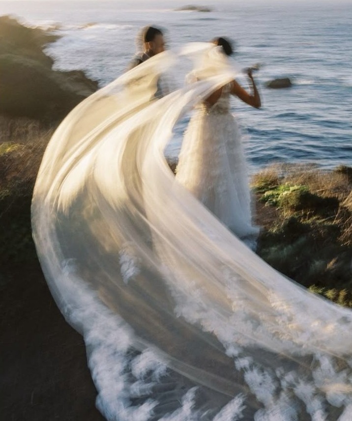 The veil — a moment from a destination wedding