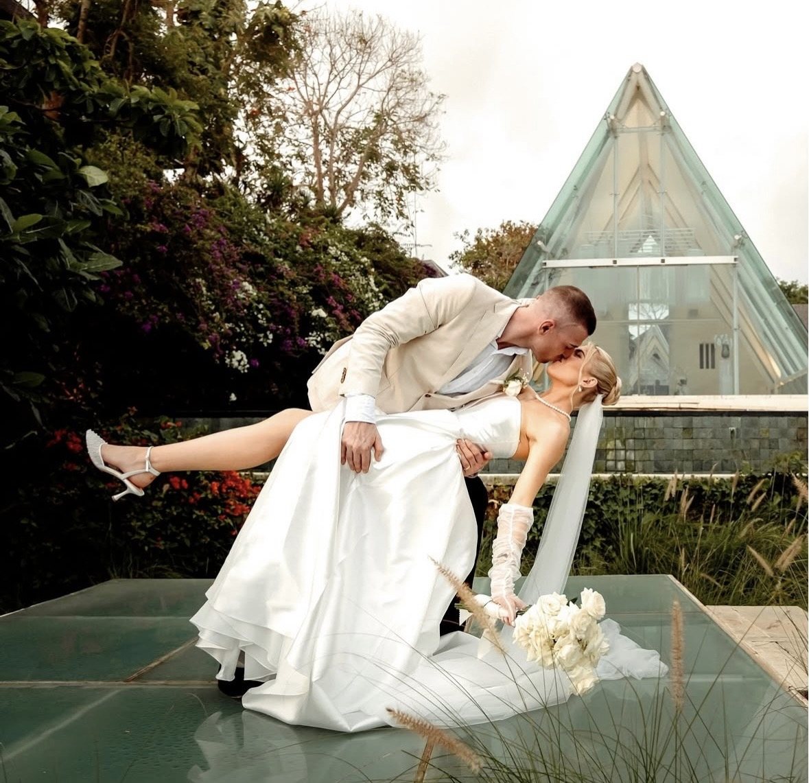 Montana and Brendan on their wedding day