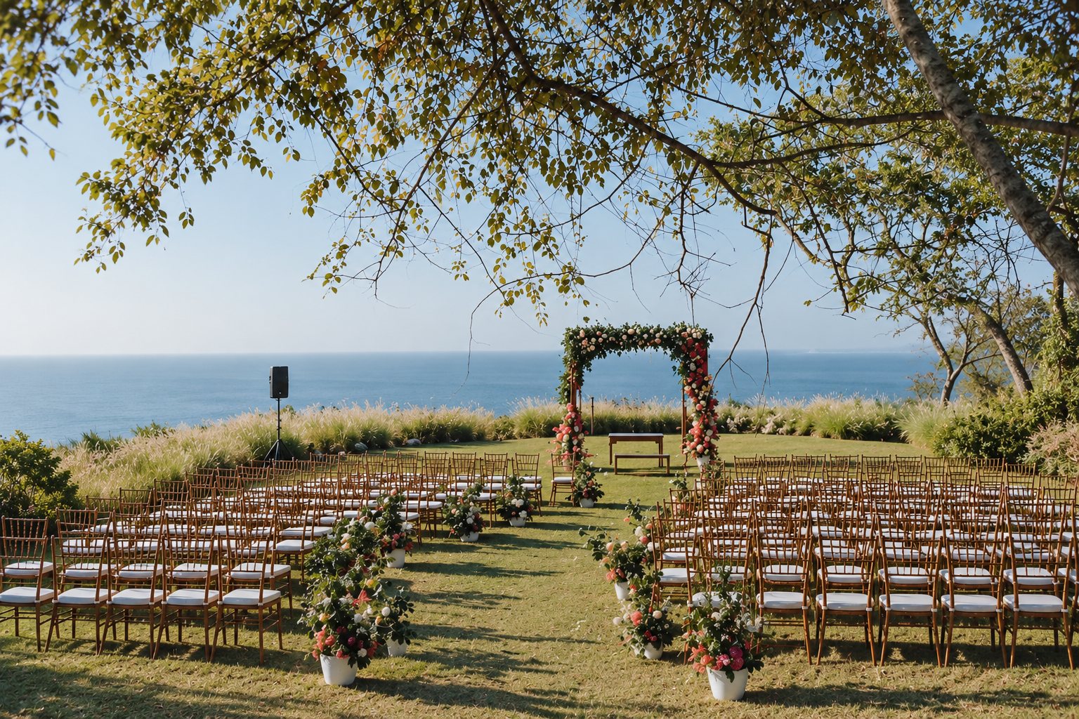 Clifftop private event space, Indonesia